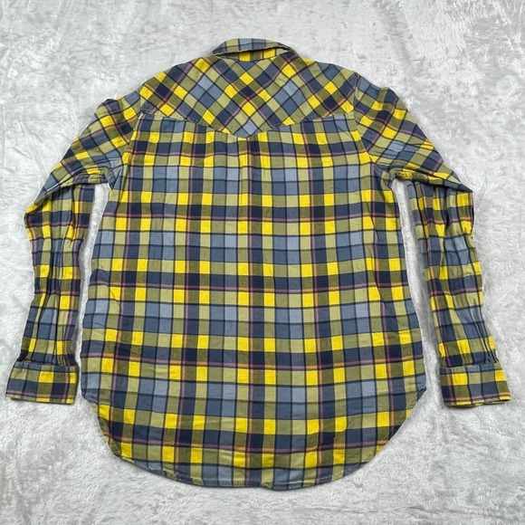 American Eagle Outfitters Plaid Flannel Western Boyfriend Shirt Women's - Picture 2 of 6
